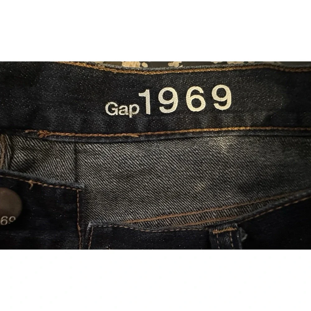 Gap Original Fit 1969 Branded Button Fly Blue Jeans Men's‎ Straight Leg Size 32r